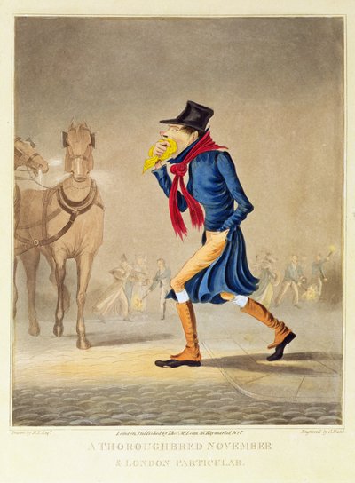 A Throroughbred November og London Particular, pub. av T. McLean, 1827 av English School