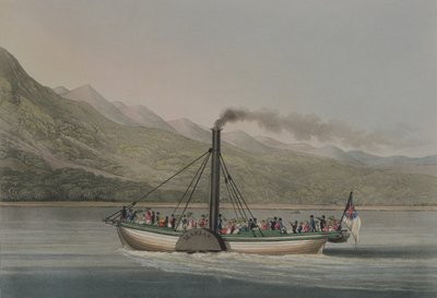 A Trip up Loch Lomond, gravert av G. Hunt, ca. 1830-tallet (fargegravering) av English School