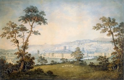A View of Bath, ca. 1800 (wc på papir) av English School