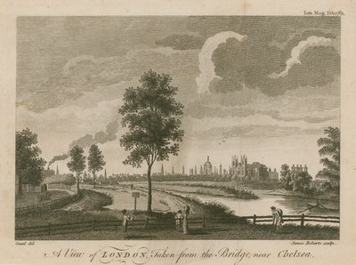 En utsikt over London tatt fra broen nær Chelsea av English School