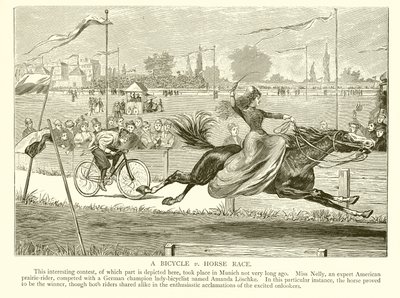 Et sykkel- vs hesteveddeløp av English School