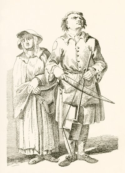 En blind kjeft av de gamle balladene av English School