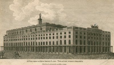 En full oversikt over det nye Drury Lane Theatre, London, når det er ferdig av English School