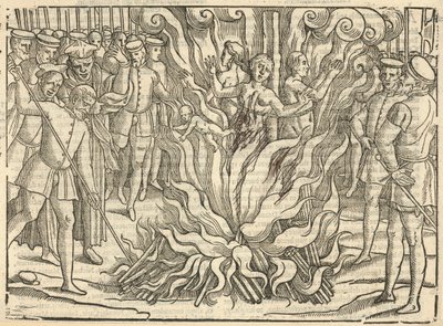 Et beklagelig skue av tre kvinner (gravering) av English School