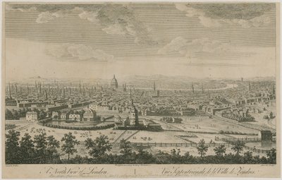 En nordlig utsikt over London. Fra Pentonville Hill av English School