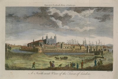 En nordvestlig utsikt over Tower of London av English School