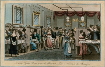 Et kjent Oyster Room nær teatrene, klokken 3 om morgenen av English School