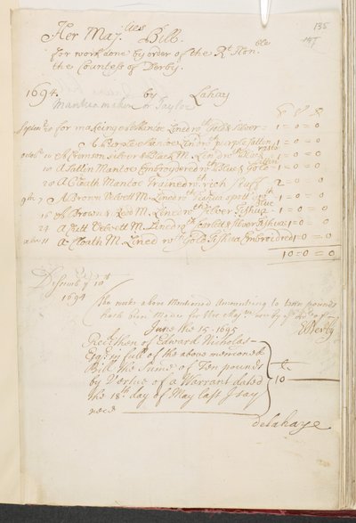 Et kongelig dokument, Add MS 5751 A, f.135 av English School