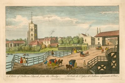 Utsikt over Fulham Church fra broen av English School