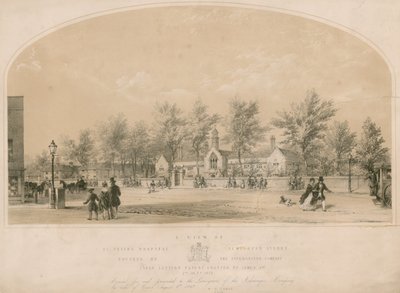 Utsikt over St Peters Hospital, Newington Street, Southwark av English School