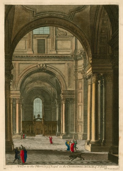 Utsikt til Morning Chapel i Cathedral Church of St Paul, London av English School