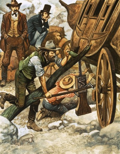 Et hjul ødelagt på den ulendte stien av English School