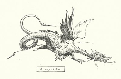 En wyvern (gravering) av English School