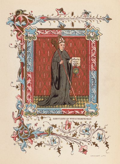 Abbed John av Wheathampstead (fargelitografi) av English School