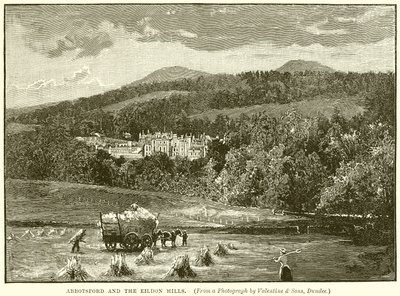 Abbotsford og Eildon Hills av English School