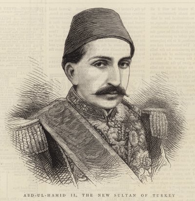 Abd-ul-Hamid II, der neue Sultan der Türkei von English School