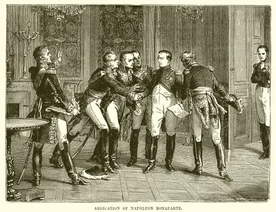 Abdikasjon av Napoleon Bonaparte av English School