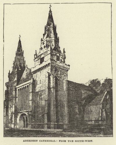 Aberdeen Cathedral, fra sørvest av English School