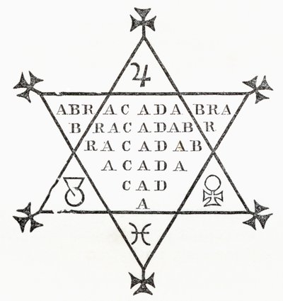 Abracadabra, fra The Ingoldsby Legends or Mirth and Marvels, av Thomas Ingoldsby, utgitt i 1865 av English School