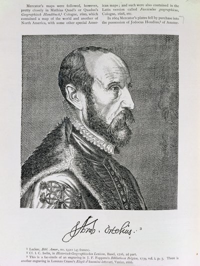 Abraham Ortelius (1527-98) illustrasjon fra bind IV av 