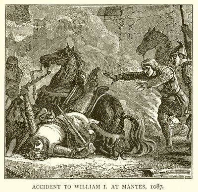 Ulykke med William I i Mantes, 1087 av English School