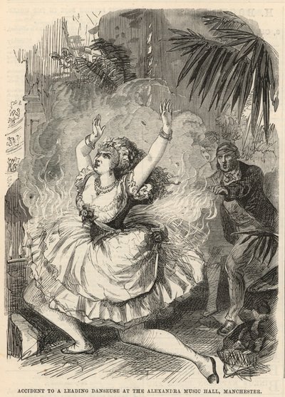 Ulykke med en ledende danseuse i Alexandra Music Hall, Manchester av English School