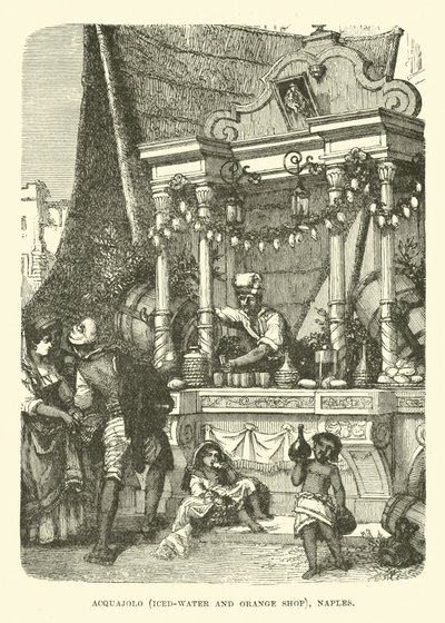 Acquajolo, isvann og appelsinbutikk, Napoli av English School