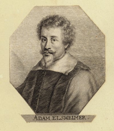 Adam Elsheimer , tysk kunstner. Gravering av Johann Georg Waldreich. av English School