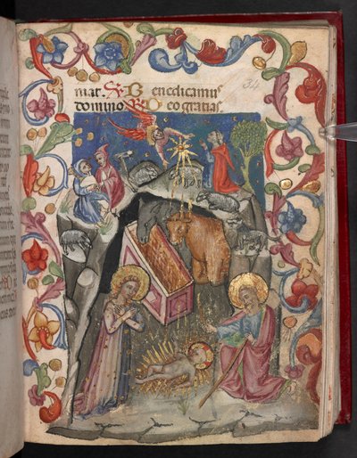 Legge til. 17466, f.34r Fødselen av English School