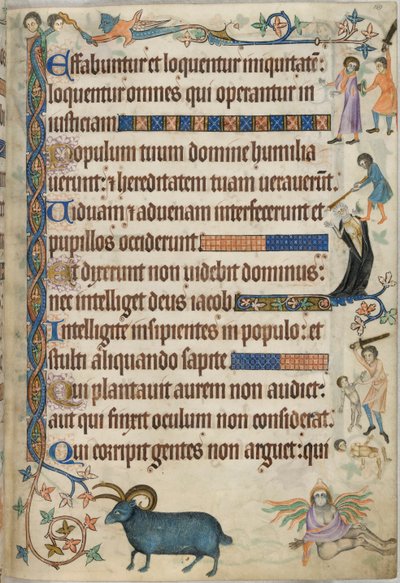 Legge til. 42130 , f.169, Salme 93, mordscener, fra 