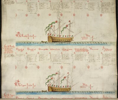 Legg til MS 22047 Galleasen The Antelop and The Tegar, fra 'The Anthony Roll' av English School