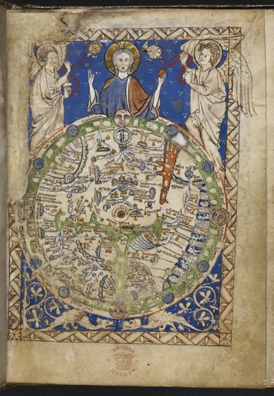 Legg til MS 28681 f.9 Psalter, med flere salmer og bønner og et middelaldersk verdenskart (