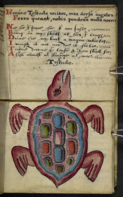 Legg til MS 57312 f.5 spillbok (blekk og farge på vellum) av English School