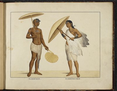 Add Or 1335 Two Kerala Brahmins, ca. 1828 (håndfarget litho) av English School