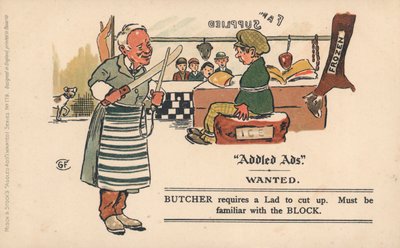 Addled Ads-postkort av English School