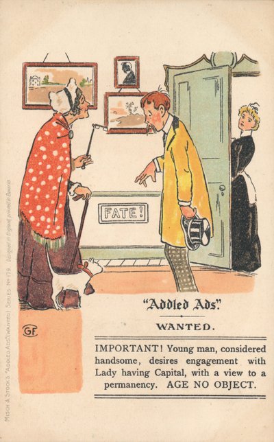 Addled Ads-postkort av English School