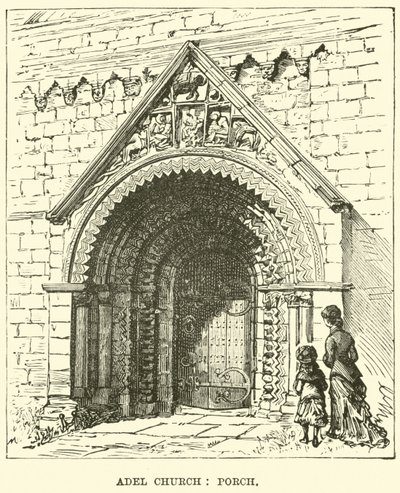 Adel kirke, våpenhus av English School