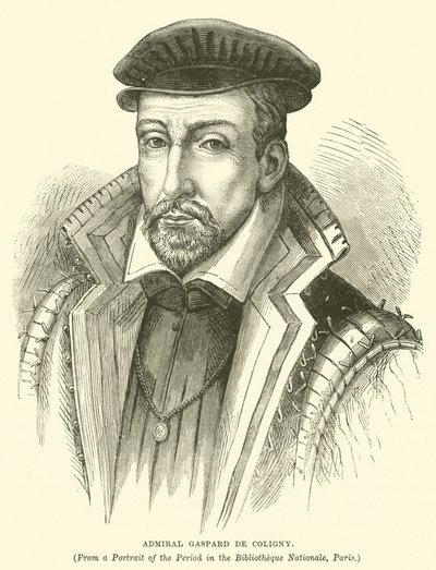 Admiral Gaspard de Coligny (gravering) av English School