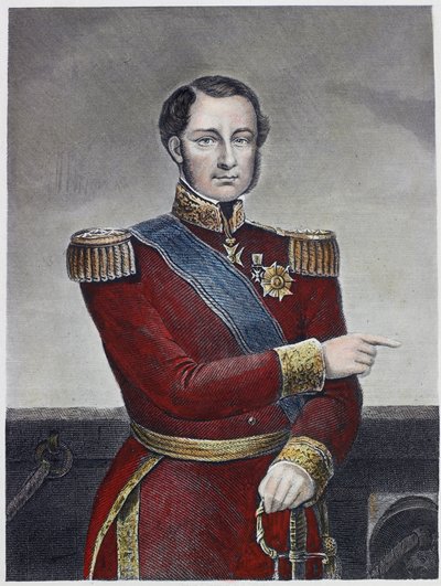 Admiral Hamelin (farget gravering) av English School