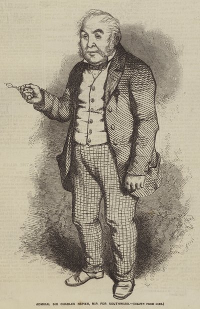 Admiral Sir Charles Napier, MP for Southwark (gravering) av English School