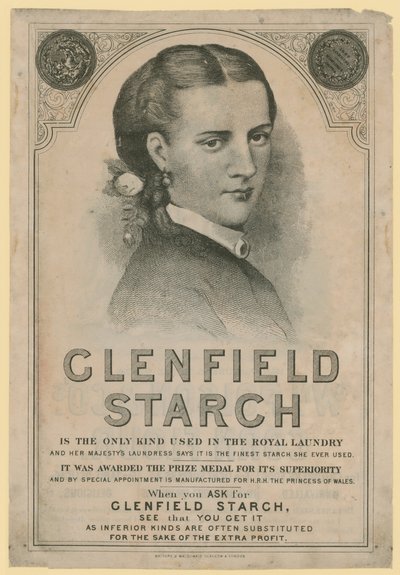 Annonse for Clenfield Starch av English School