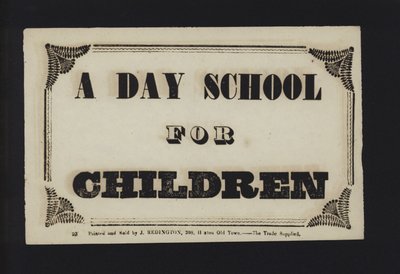 Annonse: En dagskole for barn (type) av English School