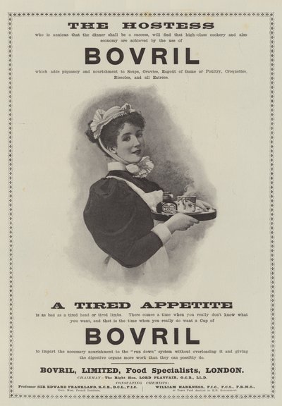 Annonse, Bovril (gravering) av English School