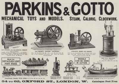 Annonse, Parkins and Gotto (gravering) av English School