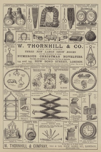 Annonse, W Thornhill and Company (gravering) av English School