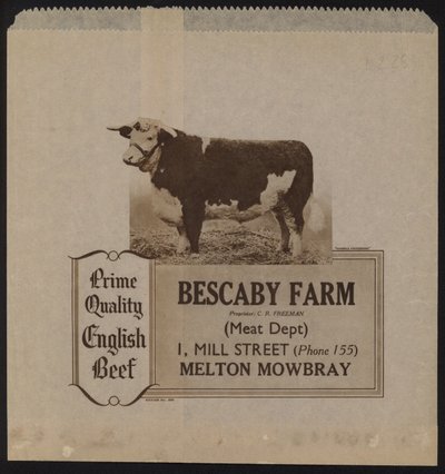 Annonse for Bescaby Farm biff av English School