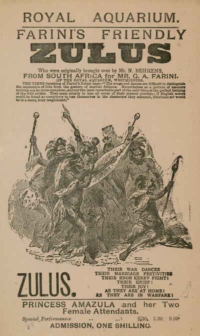 Annonse for Farinis Friendly Zulus av English School