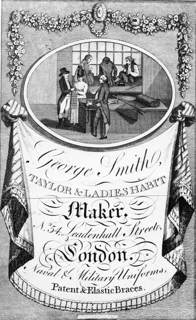 Annonse for George Smith, Taylor og Ladies Habit Maker av English School