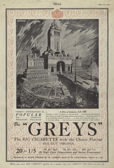Annonse for Greys-sigaretter av English School