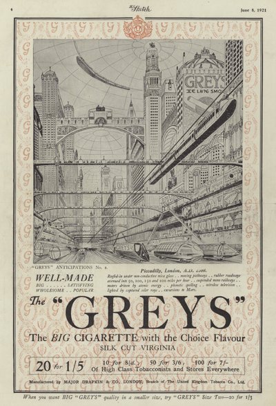 Annonse for Greys-sigaretter av English School